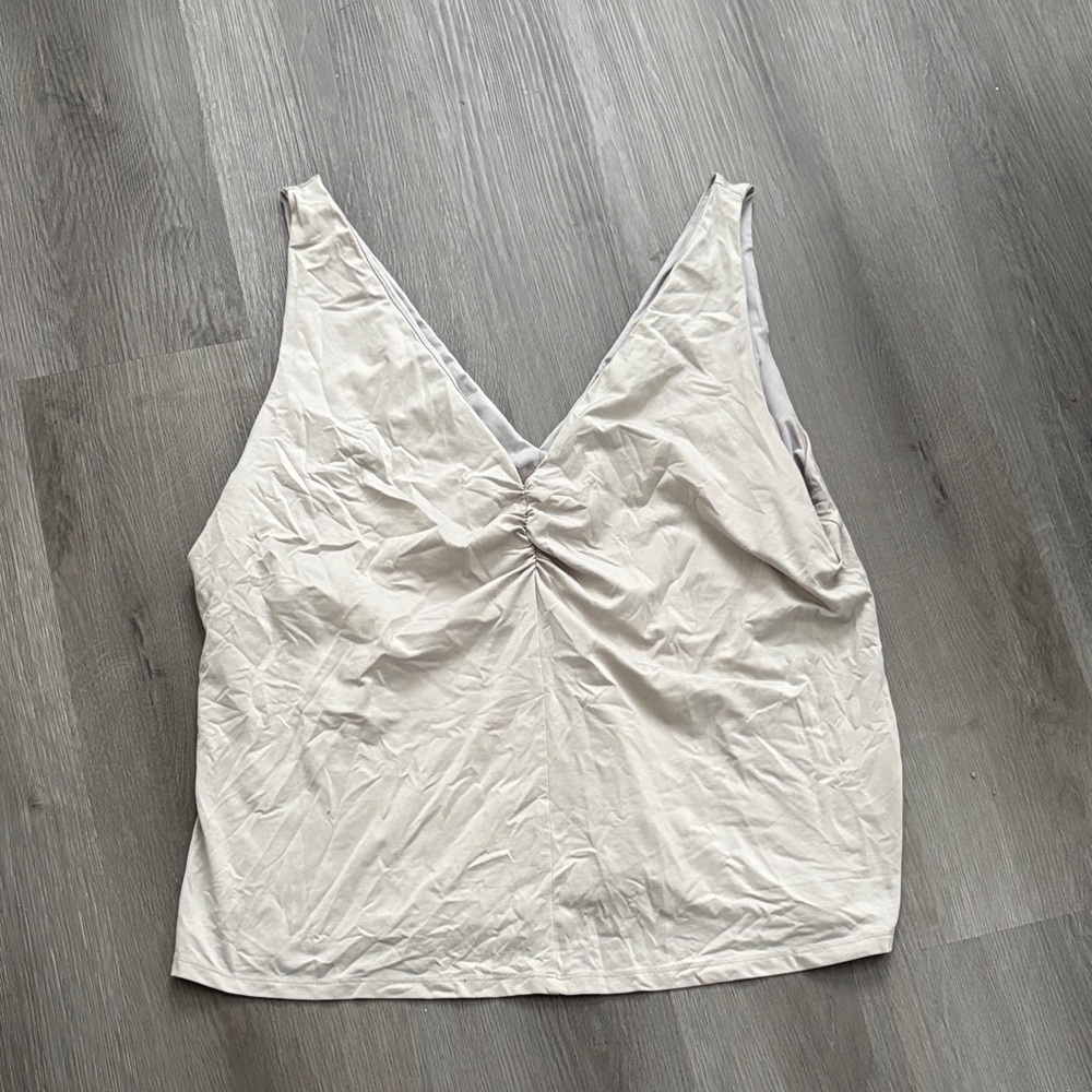 H&M Cream V-Neck Tank Top